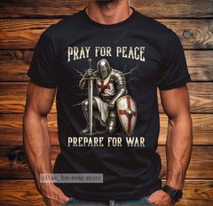 Christian Knight Shirt Prayer Warrior Crusader Tee Armor Of God Religious Gifts