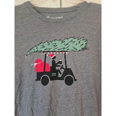 Travis Mathew Jingle Jangle Gray Men’s Christmas Golf Cart Graphic T Shirt M