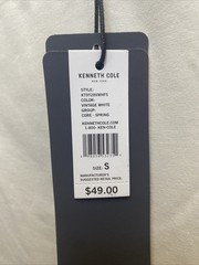 Kenneth Cole Active Men’s Small Vintage White Short Sleeve Crew Neck T-Shirt NWT