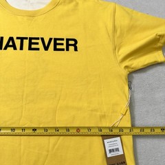 Reversible Graphic T-Shirt | “Whatever” Yellow “Life Sucks” Skull Cream Large