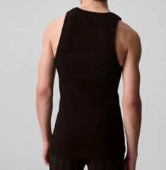 3 PACK CALVIN KLEIN SIZE MEDIUM BLACK RIBBED COTON TANKS T-SHIRTS UNDERSHIRTS