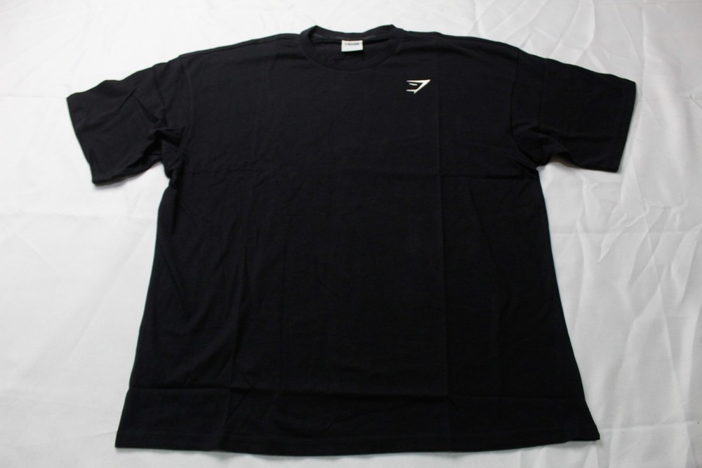 Gymshark Men’s Cotton Oversized Fit Crest Crew Neck T-Shirt ZG3 Black Large NWT