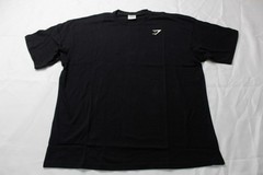 Gymshark Men’s Cotton Oversized Fit Crest Crew Neck T-Shirt ZG3 Black Large NWT