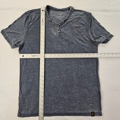 Lucky Brand Venice Burnout Blue Short Sleeve Henley T-Shirt Men’s M