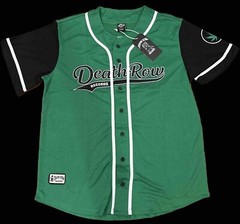 Death Row Records Baseball Jersey Mens XL Snoop Dog Button Hip Hop New With Tags