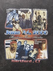 Vintage 2000 Creed 3 Doors Down Concert T Shirt XL Meadows Music Theatre Rap Tee