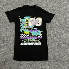 Unbranded,T-Shirt,Mens,S Black 1991 National Champion Racing Graphic Neon