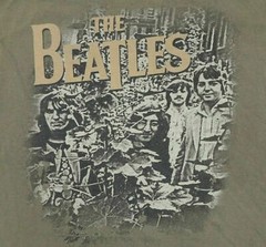 BEATLES 2006 Apple vintage T Shirt psychedelic brown John Paul George Ringo