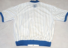 Vintage Bad Boy Brand Baseball Jersey L 1993 Pinstripe Snap Button Shirt Hip Hop