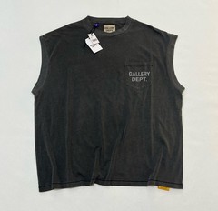 Gallery Dept Augi Sleeveless Tee Vintage Black Mens Large Pocket NWT
