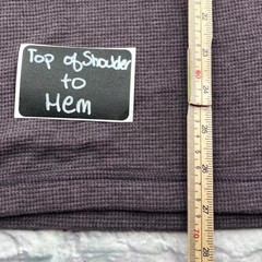 Eddie Bauer Mens Plum Waffle Knit Thermal Crew Neck Long Sleeve Shirt Large