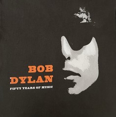Bob Dylan Fifty Years Of Music T Shirt Mens L/XL 23” X 29” Cotton Graphic Tee