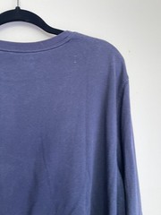 Croft & Barrow Easy Care Mens XL Navy Pocket Long Sleeve T-Shirt Cotton Blend