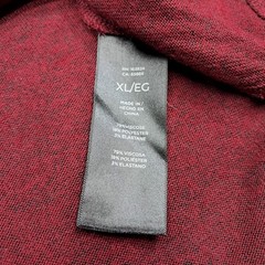 Well Worn Mens XL Burgundy Marled V-Neck Long Sleeve Oversized Pullover Top