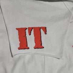 IT The Movie | Men’s 1990 Tim Curry Pennywise Clown Raw Edge T-Shirt | Size S