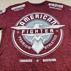 American Fighter Shirt Men Small Buckle Y2K Grunge MMA Fighting Affliction