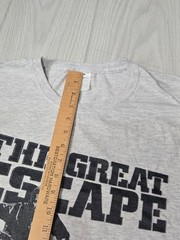Steve McQueen Shirt Large The Great Escape Awesome Graphic Used Gray