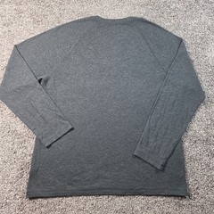 Faherty Henley Mens XL Heather Gray Cloud Cotton Long Sleeve Raglan Casual Shirt
