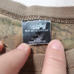 Vintage Ace Sportswear Trebark Camo Shirt Mens 2XL Brown Pocket Hunting USA 90s