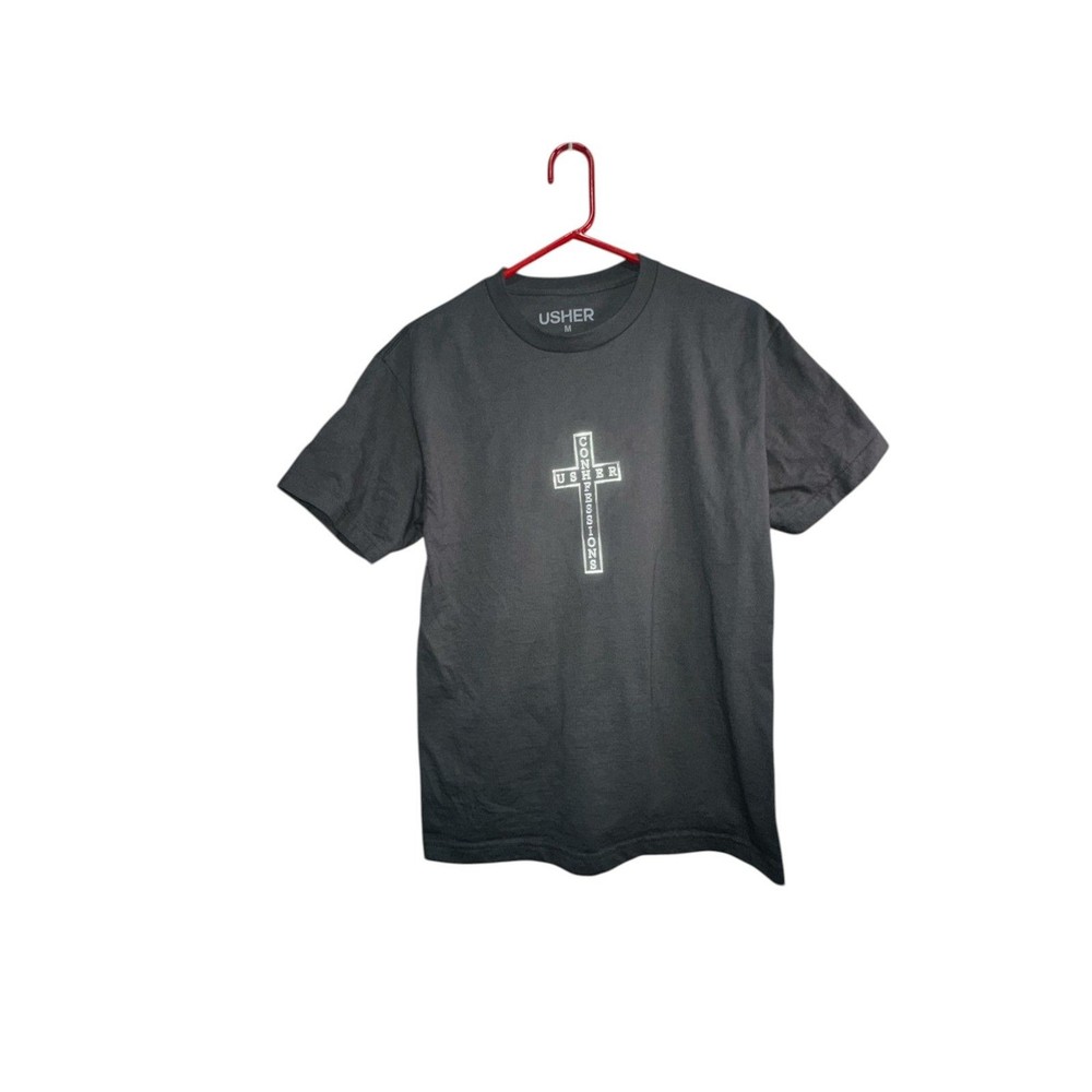 Usher Confessions Tour 2024 T Shirt Gray Size Medium Unisex Band T Shirt