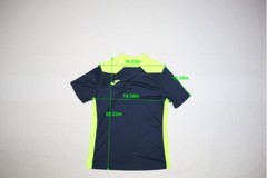 Joma Championship VI Mens Navy Blue Neon Yellow Short Sleeve Soccer T-Shirt L