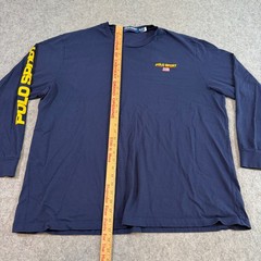 Ralph Lauren Polo Sport Navy Blue Graphic Long Sleeve T-Shirt Men’s Size 2XB