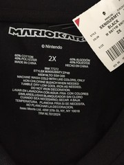 Nintendo Mario Kart Since ’92 Screen Print Both Sides Men’s 2X Black T-Shirt NWT