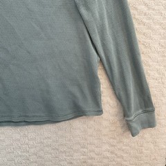 Lucky Brand Henley Men Size L Sage Green Night Long Sleeve Thermal Grudge Shirt