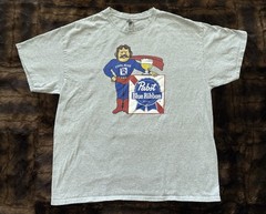 Pabst Blue Ribbon Support Your Local Bartender Mens X Large Retro Ad T-shirt