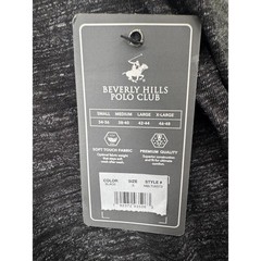 Beverly Hills Polo Club Mens Small Black Marled Loungewear T-Shirt MBLT08ST3 NEW