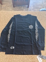 Chrome Hearts Los Angeles Black Long Sleeve Crew Neck Graphic Tee XL Cotton