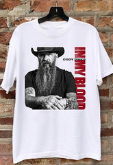 NEW Cody Jinks Album ‘In My Blood’ Short Sleeve White All Size Shirt OM817
