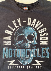 Harley Davidson DUBAI UAE Black Skull Motorcycle Tee Mens XXL