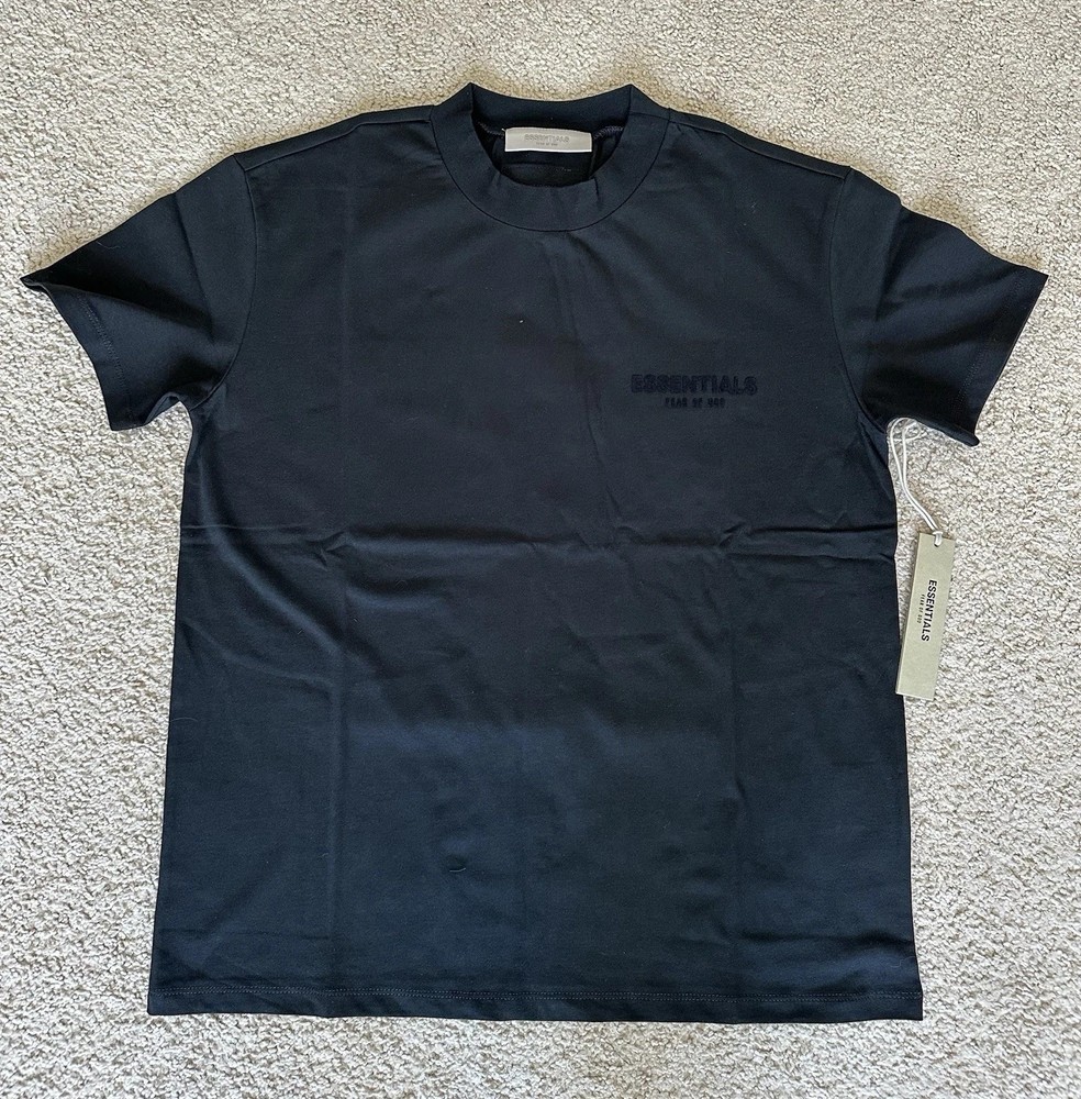 Essentials Fear of God Stretch Limo Black Tee Size XS NWT