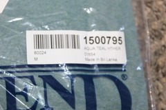 Lands’ End Men’s Medium M Aqua Teal Heather Long Sleeve Winter T-Shirt NWT