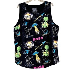Fresh Laundry Men’s XL Tank Top Muscle Shirt UFO’s Fresh Boss Aliens