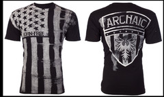 ARCHAIC by AFFLICTION American Flag UPRISING NOW Short Sleeve Slim Fit T-shirt