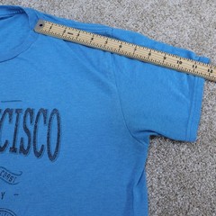 San Francisco Graphic T-Shirt Tourist Tee Blue (see photo for flaw)