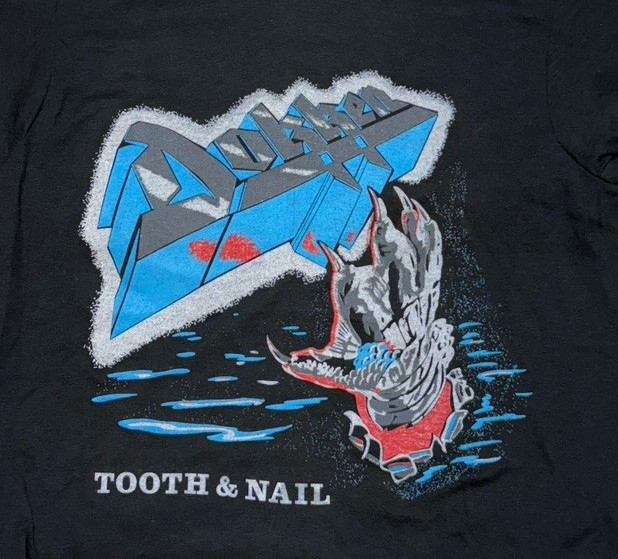 New 80s Dokken Tooth and Nail Black S-234XL shirt B419