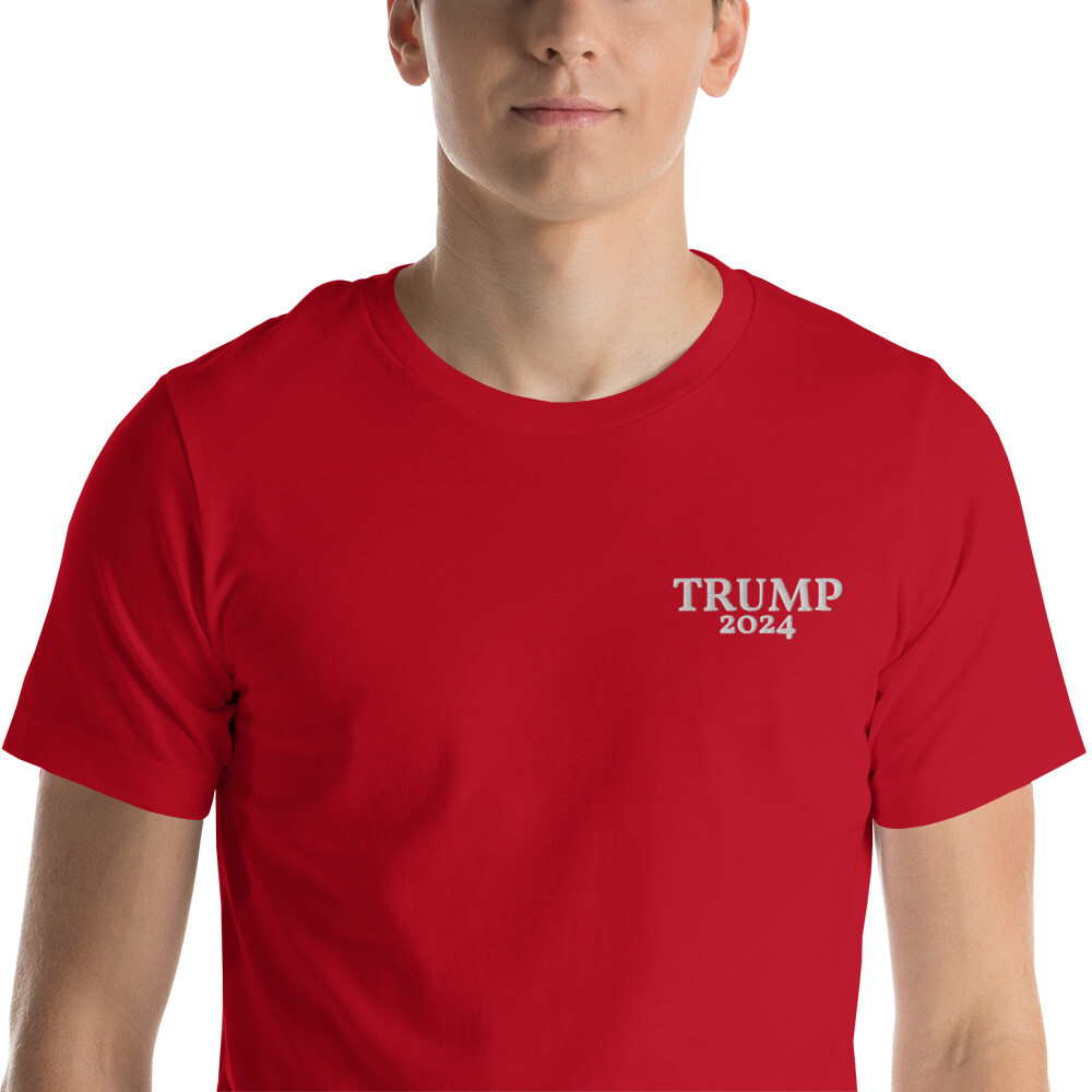 TRUMP 2024 Embroidered T-Shirt (Many Colors and Sizes Available)