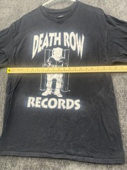 Death Row Records Rap Tees Shirt Mens Large Black Iconic Electric Chair Crewneck