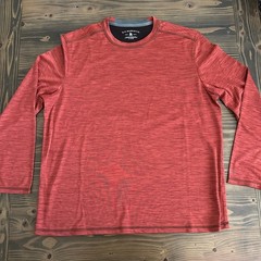Men’s G.H. Bass & Co. Heathered Orange Long Sleeve Tee XL Casual Minimalist