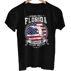 Spring Hill Florida It’s Where My Story Begins, Spring Hill FL Flag Shirt