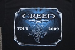 Creed 2009 Tour Y2K T-Shirt Black Double-sided Rock Music Adult Large