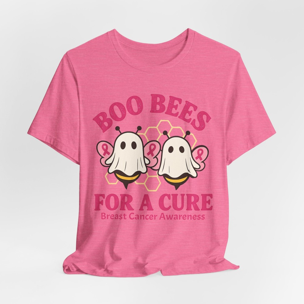 Boo Bees Breast Cancer Awareness Shirt Funny Ghost Bee Pink Ribbon Tee