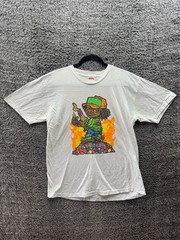 Supreme Pre-Shrunk Molotov Kid Short Sleeve Graphic T Shirt White Mens Size M