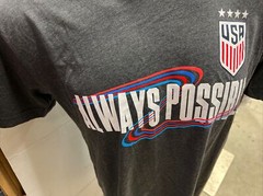 USA Soccer World Cup USWNT Graphic T-Shirt Man Sized Choice Always Possible NEW