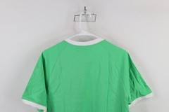 New Adidas Mens M Spell Out Trefoil Striped Short Sleeve Ringer T-Shirt Green