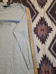 Vtg 90s Starter Logo Print Long Sleeve T Shirt Double Sided Gray Mens Size Large