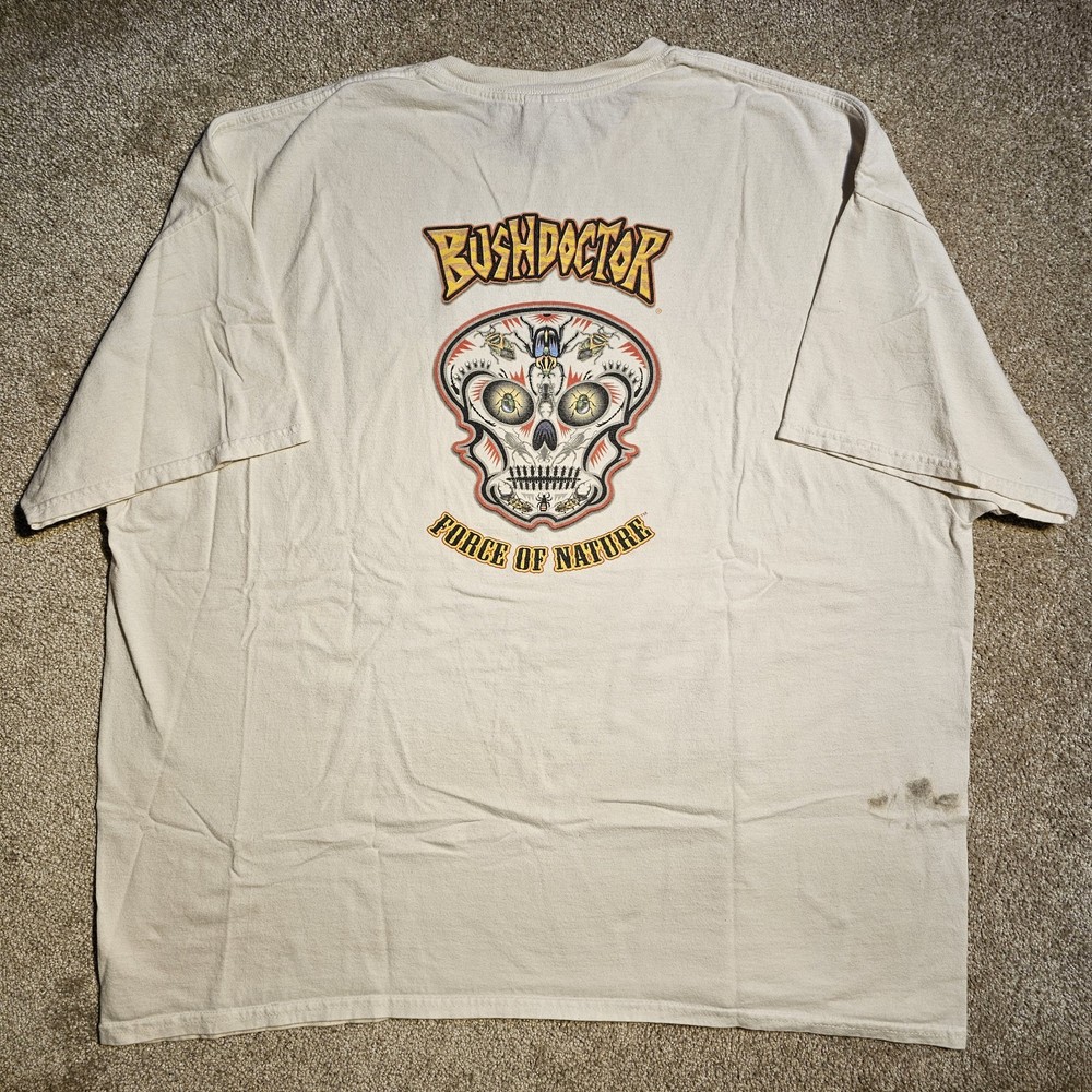 Vintage Y2k FoxFarm Soil Bush Doctor Mens 2XL T-Shirt Garden Grunge 420 Cali Emo